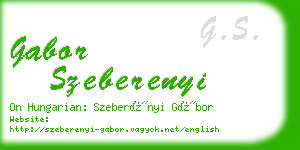 gabor szeberenyi business card